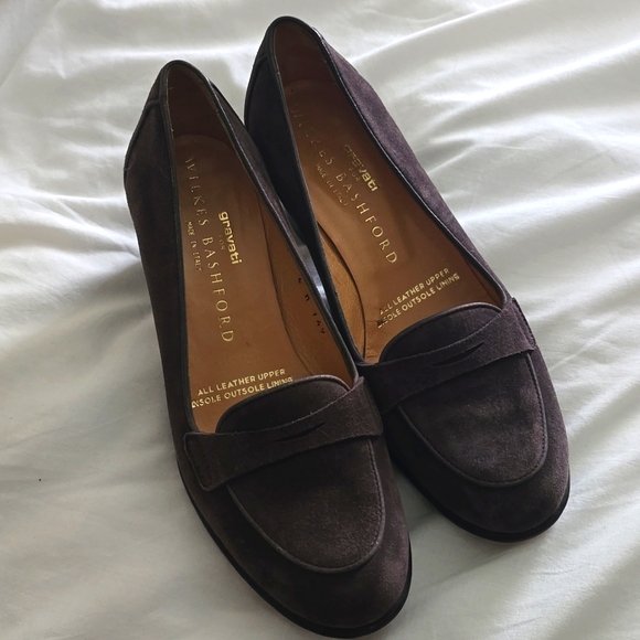 NWOT Gravati Brown Suede Penny Loafers Shoes Womens 6M Slip On - Picture 1 of 8